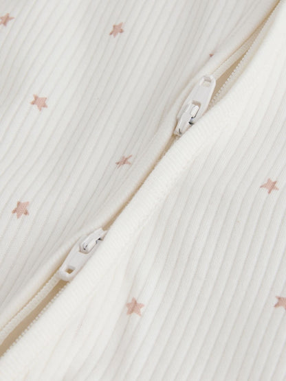 Cream Hello World Baby Sleepsuit and Hat Set Immediate