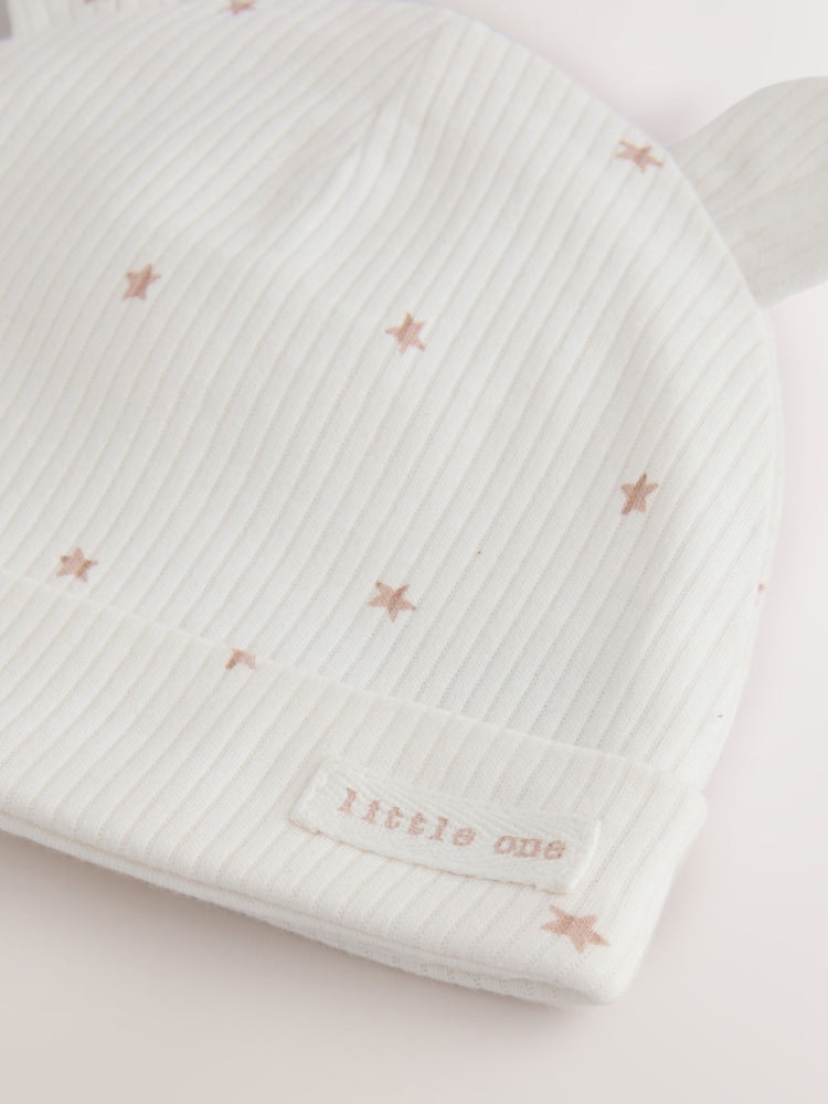 Cream Hello World Baby Sleepsuit and Hat Set Immediate