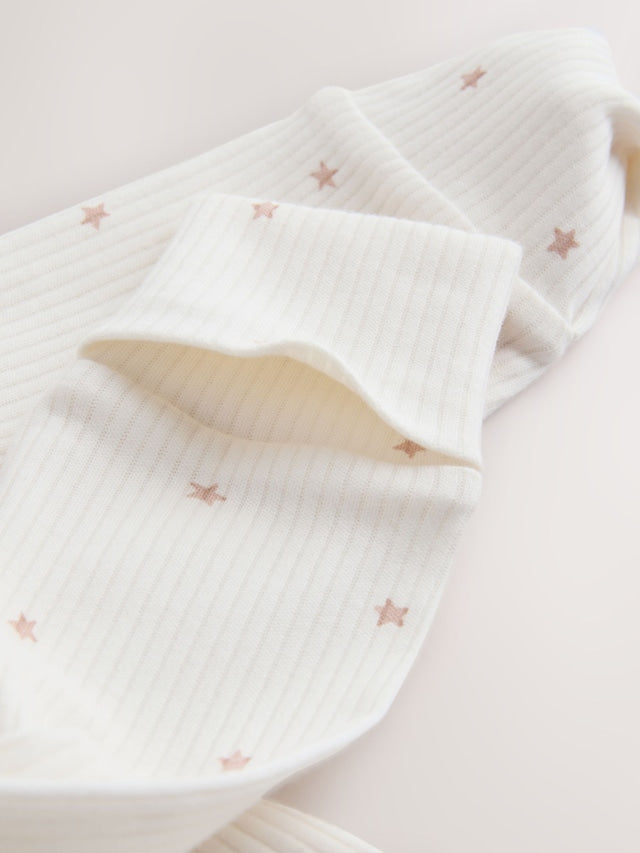 Cream Hello World Baby Sleepsuit and Hat Set Immediate