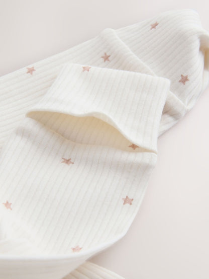 Cream Hello World Baby Sleepsuit and Hat Set Immediate