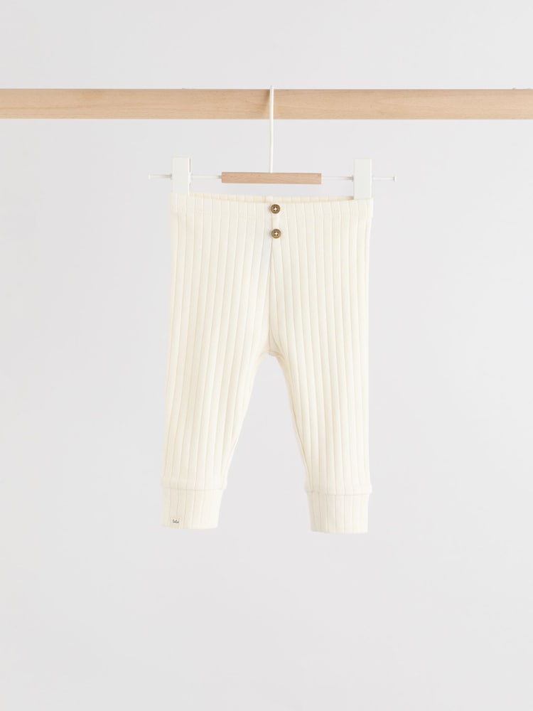 Cream Hello World Top and Leggings Baby Set (0-18mths)