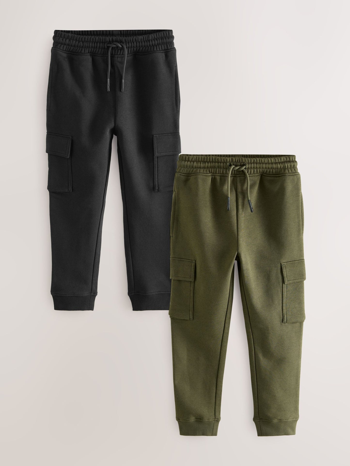 Dsiney Kidz - Black/Green Slim Fit Cargo Joggers 2 Pack (3-16yrs) image 1