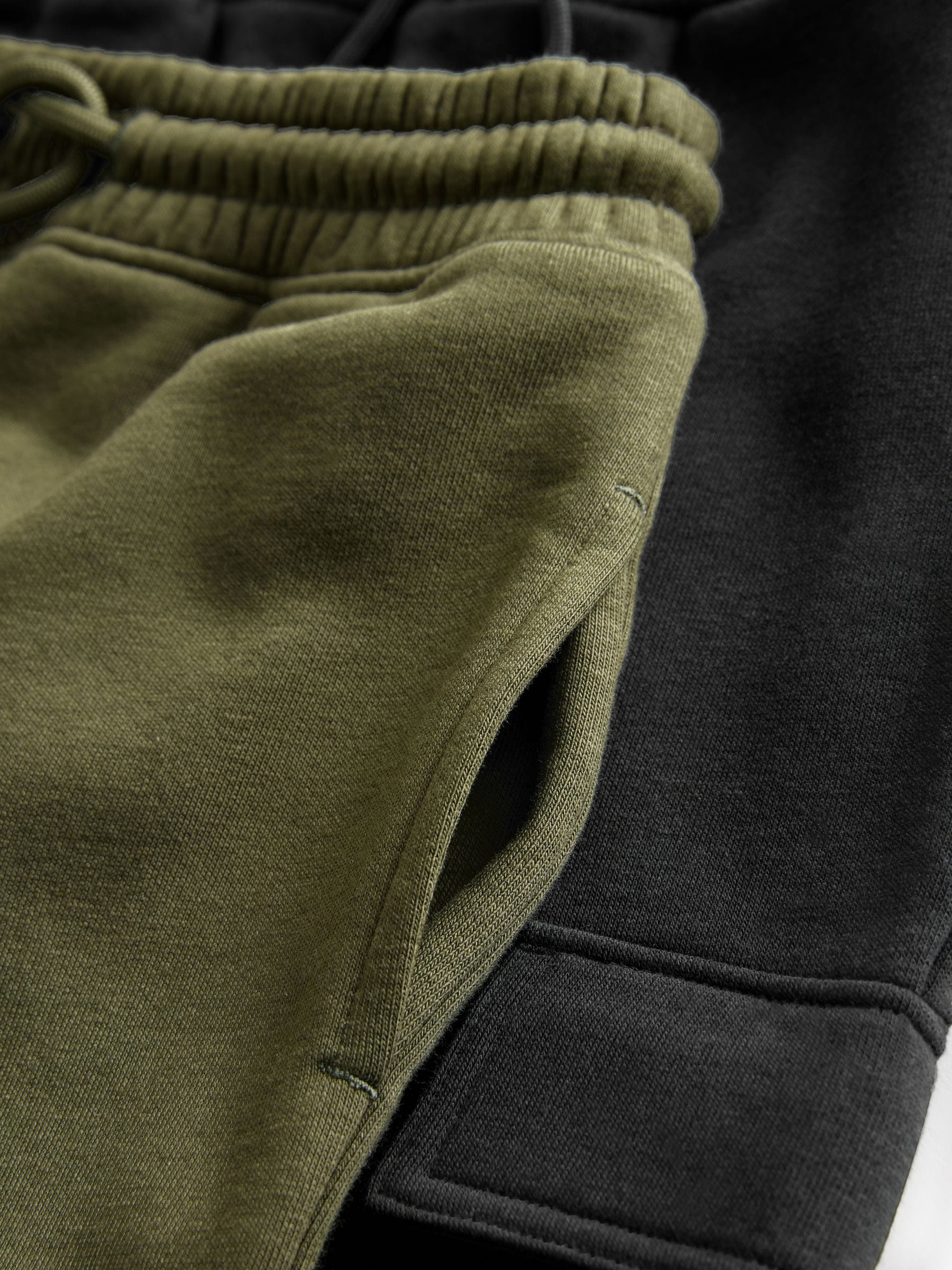 Dsiney Kidz - Black/Green Slim Fit Cargo Joggers 2 Pack (3-16yrs) image 6