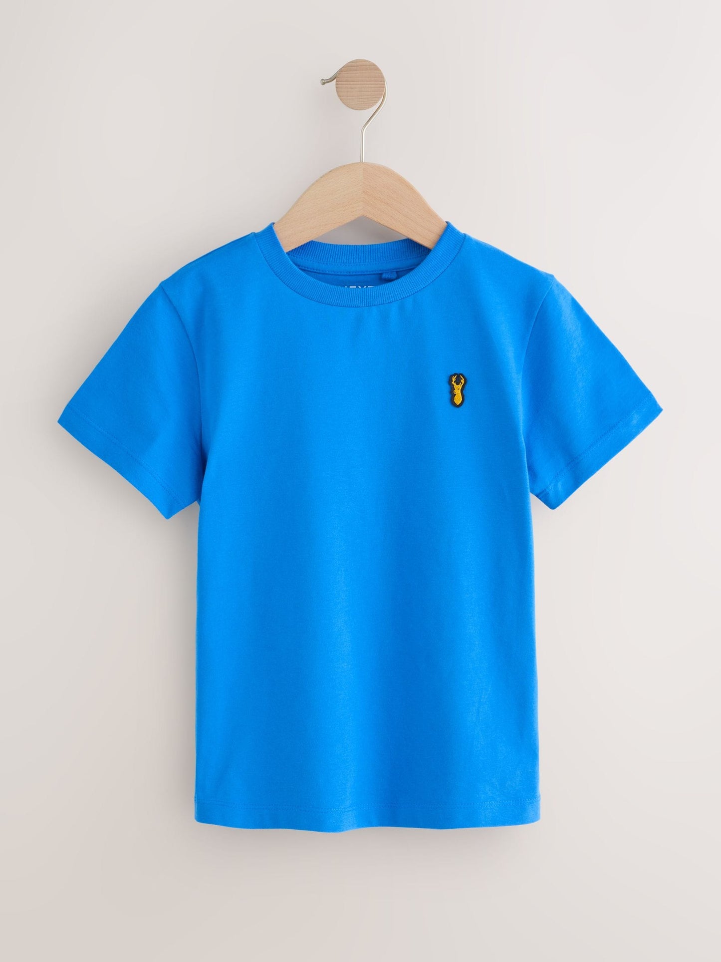 Dsiney Kidz - Blue Short Sleeve Stag Embroidered T-Shirts 4 Pack (3-16yrs) image 5