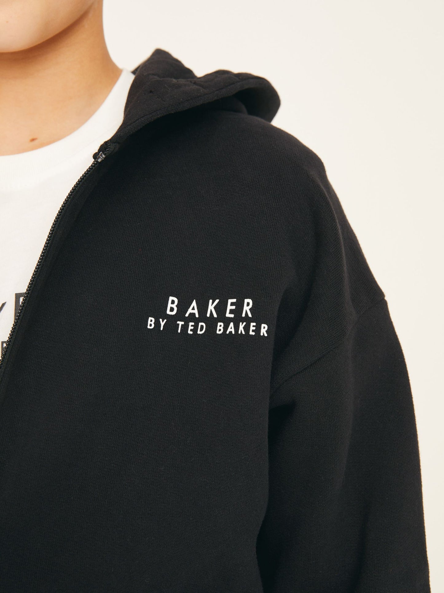 Dsiney Kidz - Baker by Ted Baker Black Baker by Ted Baker Zip Through Hoodie and Jogger Set image 6