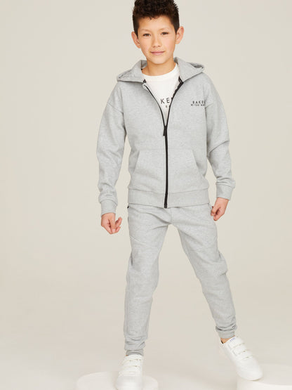 Dsiney Kidz - Baker by Ted Baker Grey Baker by Ted Baker Zip Through Hoodie and Jogger Set image 1