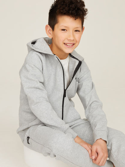 Dsiney Kidz - Baker by Ted Baker Grey Baker by Ted Baker Zip Through Hoodie and Jogger Set image 2