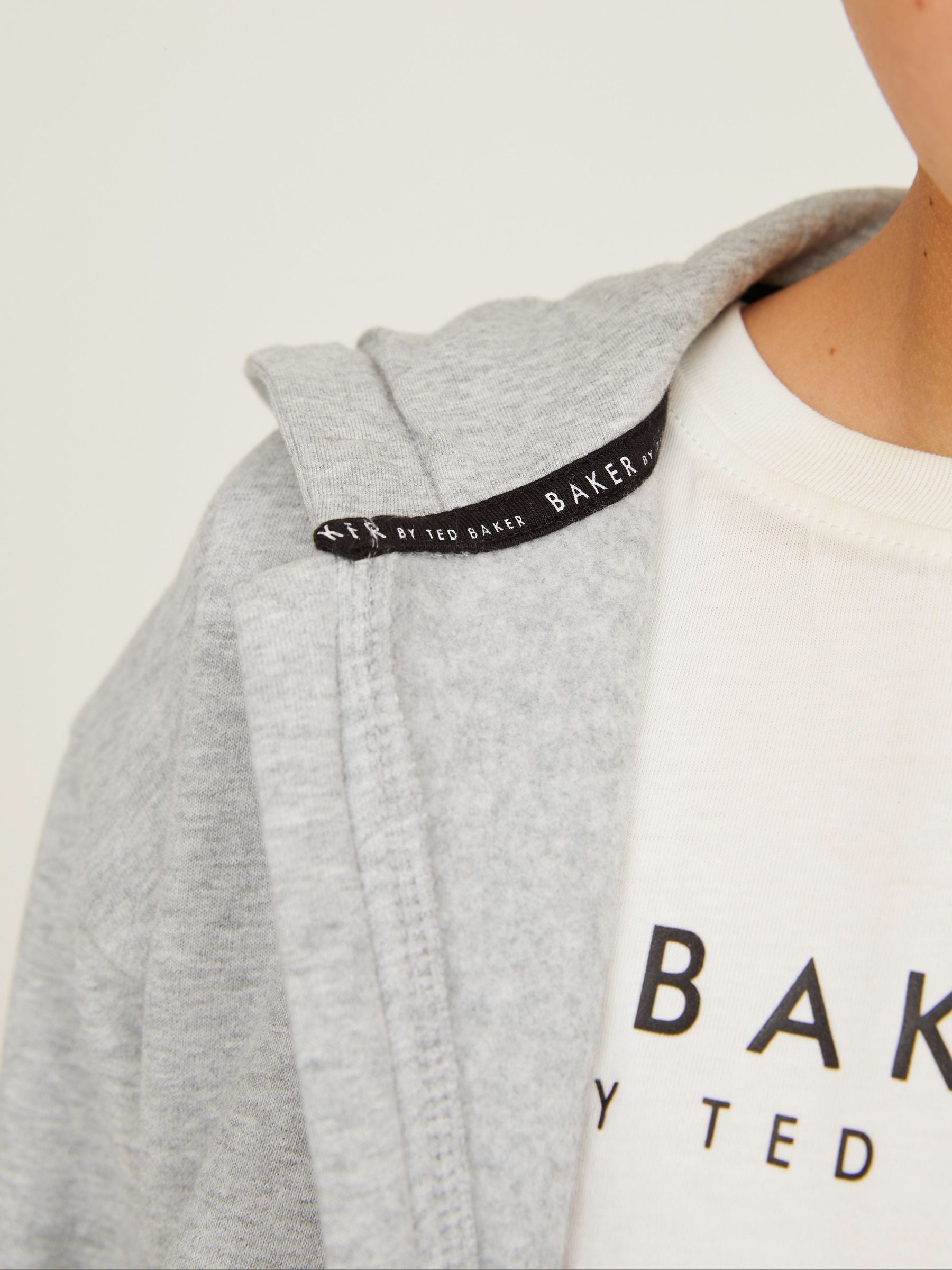 Dsiney Kidz - Baker by Ted Baker Grey Baker by Ted Baker Zip Through Hoodie and Jogger Set image 5