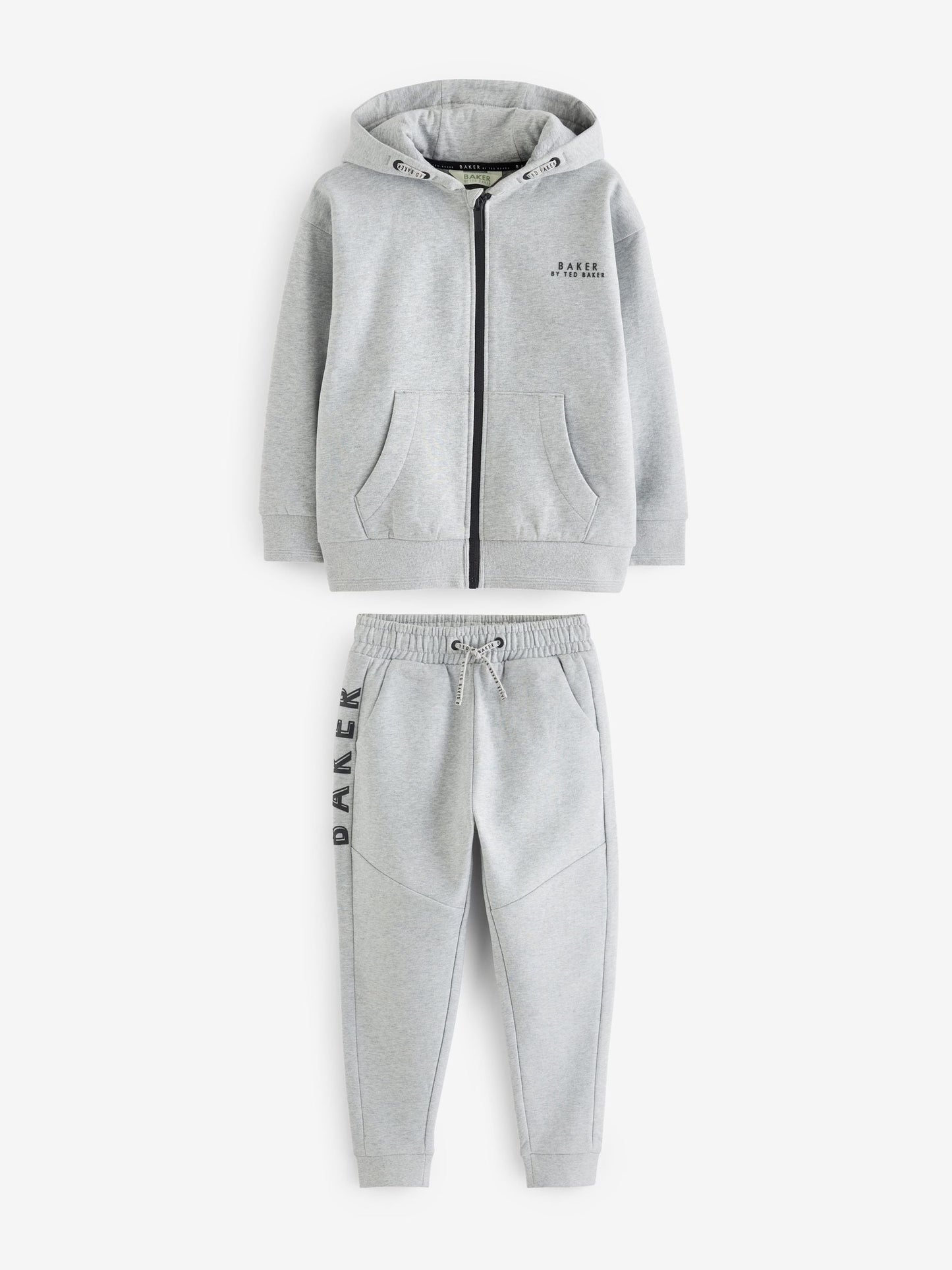 Dsiney Kidz - Baker by Ted Baker Grey Baker by Ted Baker Zip Through Hoodie and Jogger Set image 8