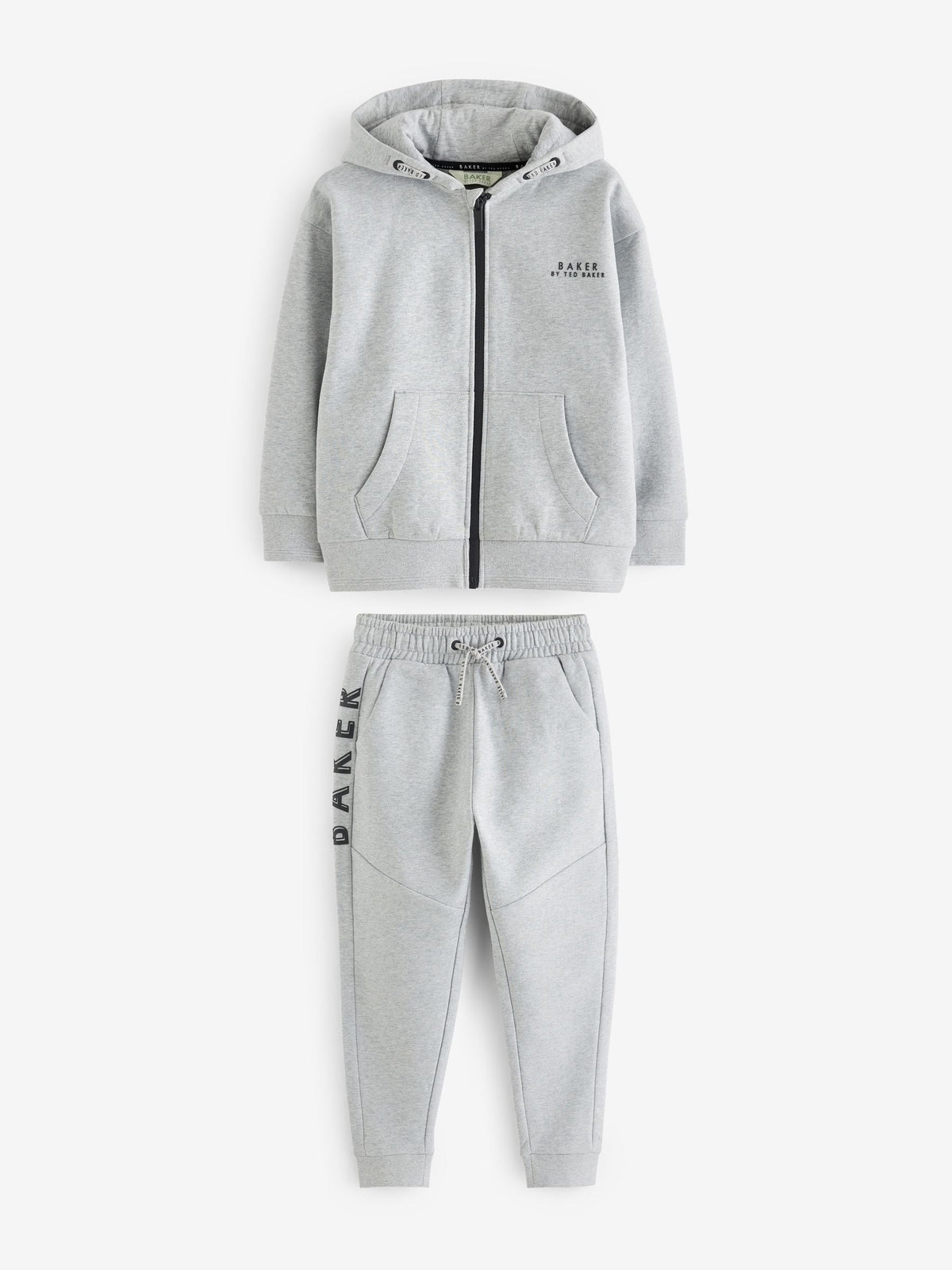 Dsiney Kidz - Baker by Ted Baker Grey Baker by Ted Baker Zip Through Hoodie and Jogger Set image 8
