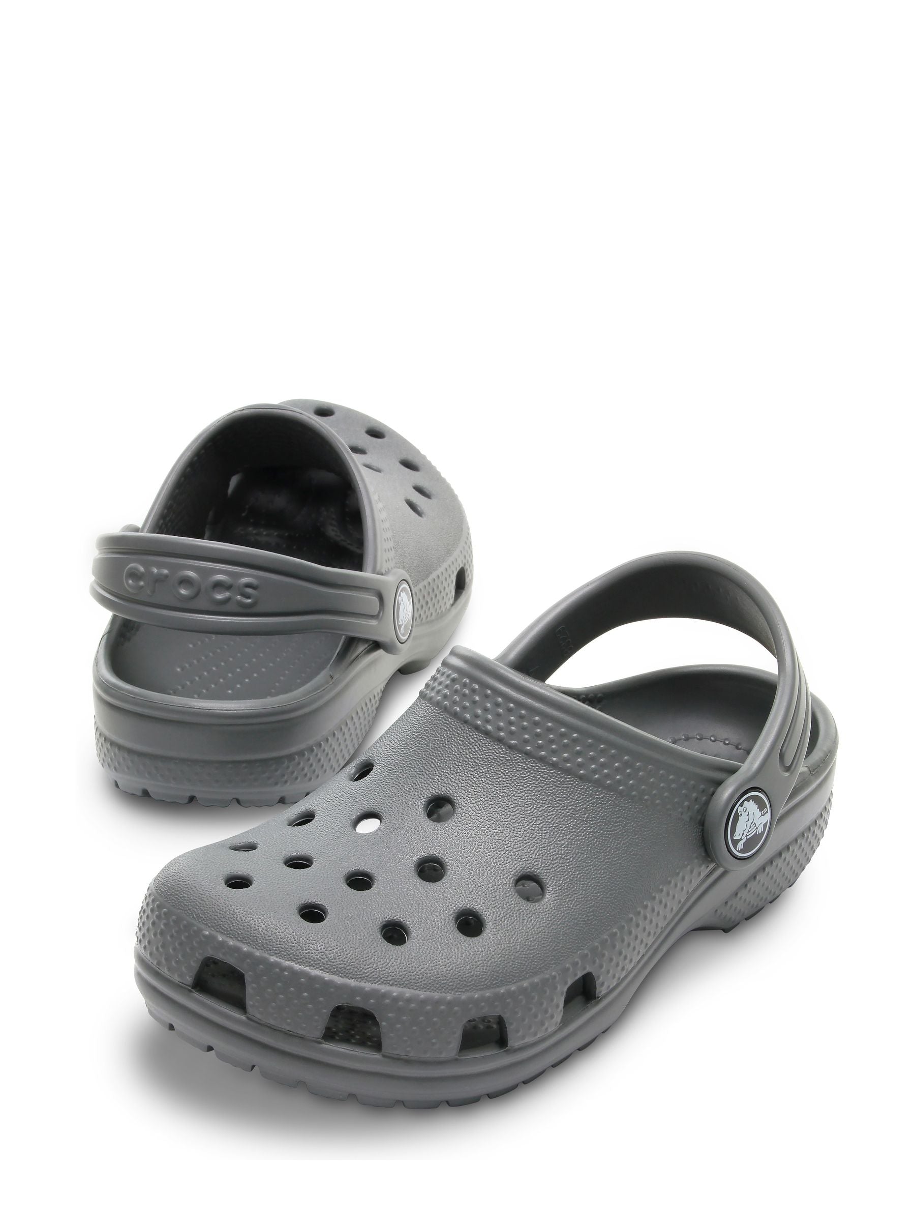 Crocs Grey Kids Unisex Classic Clogs image 5
