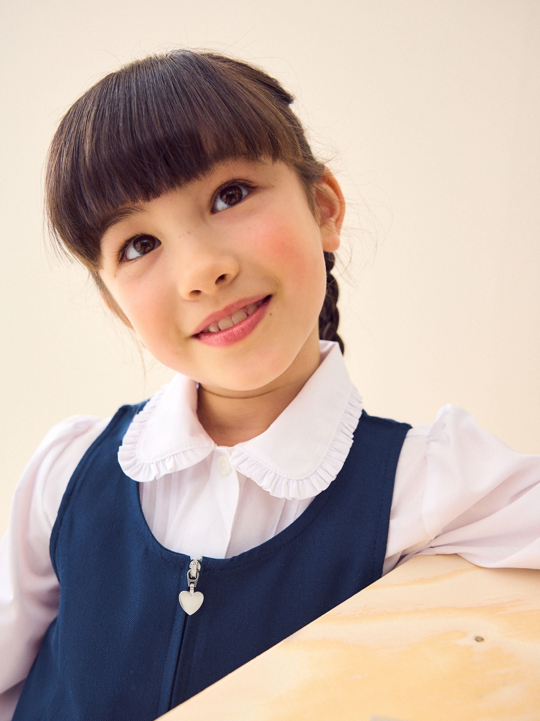 Royal Blue Regular Fit Zip Front School Pinafore (3-14yrs) image 2