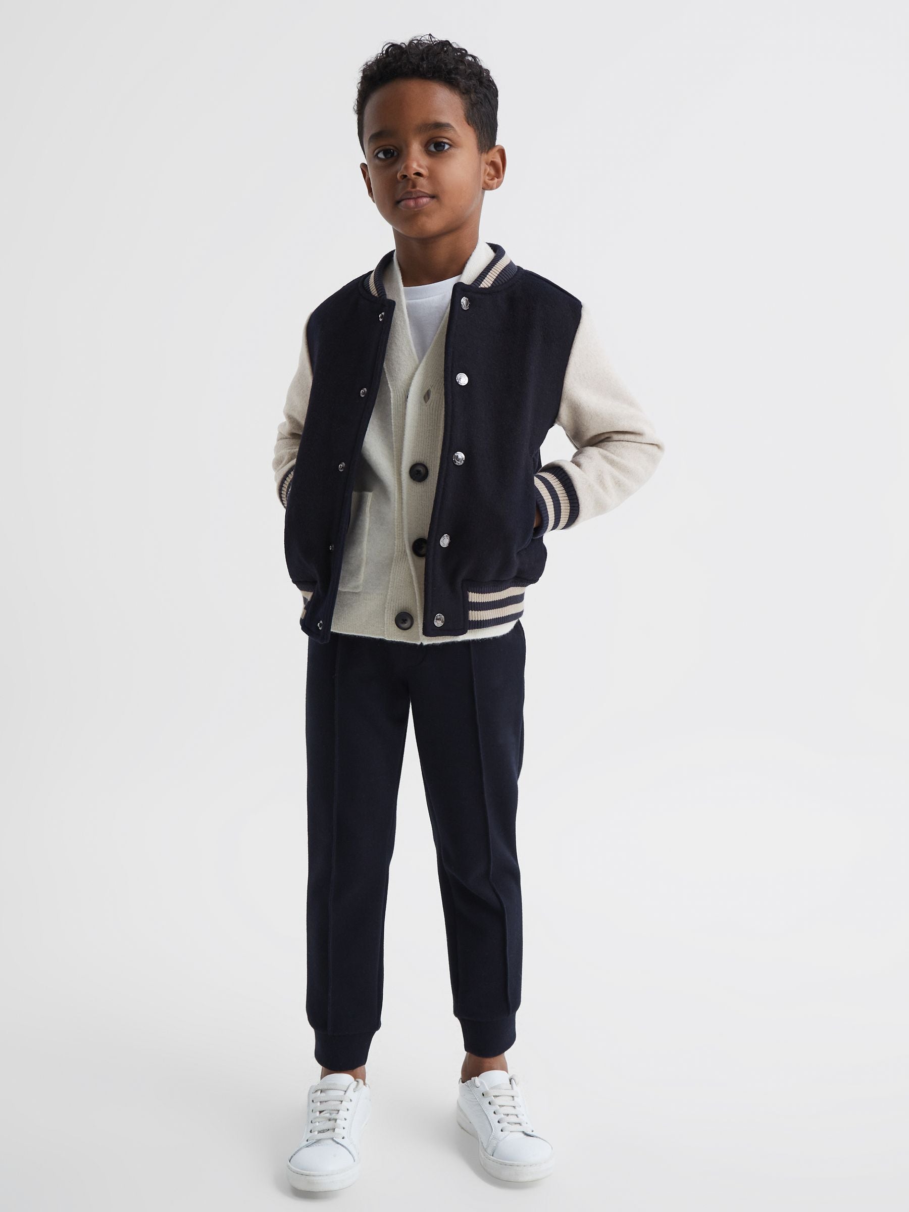 Dsiney Kidz - Reiss Navy Kansas Varsity Bomber Jacket image 1