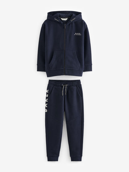 Dsiney Kidz - Baker by Ted Baker Navy Baker by Ted Baker Zip Through Hoodie and Jogger Set image 7