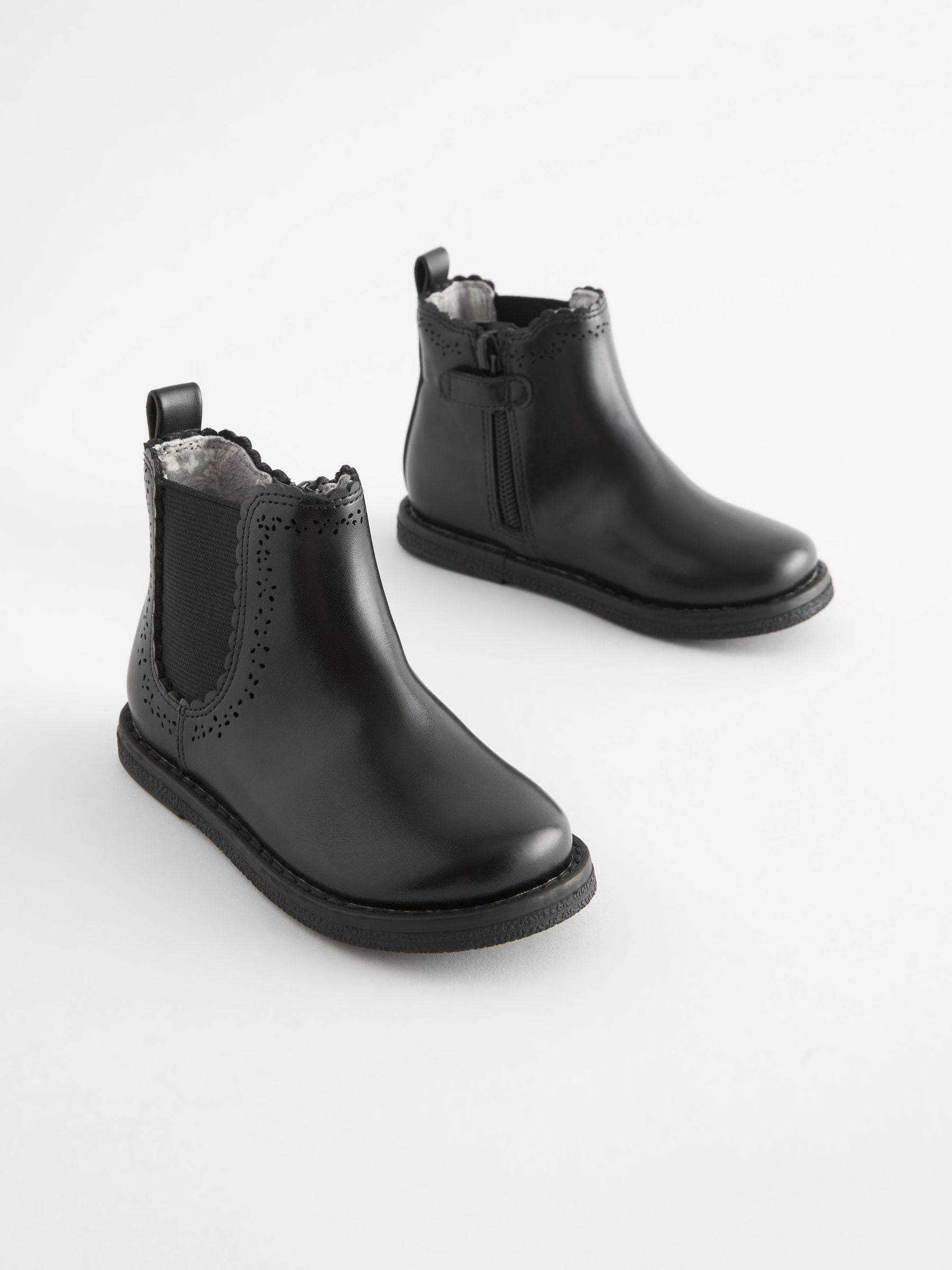Black Standard Fit (F) Chelsea Ankle Boots image 2
