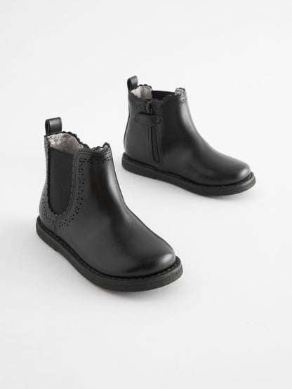 Black Standard Fit (F) Chelsea Ankle Boots image 2