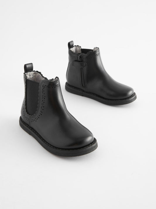 Black Standard Fit (F) Chelsea Ankle Boots image 2