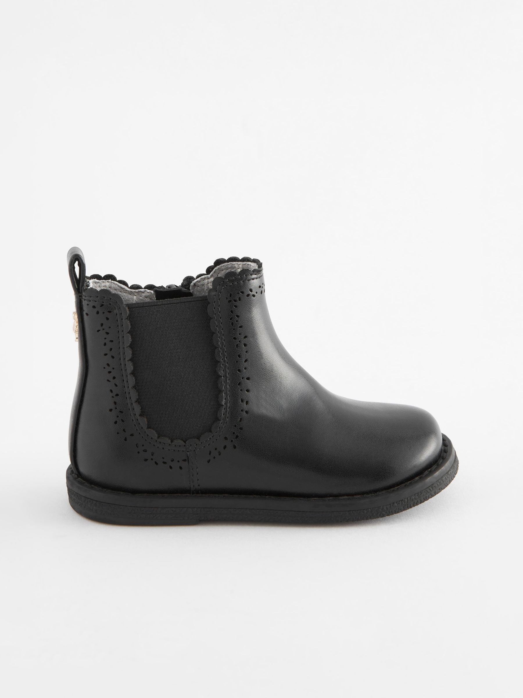 Black Standard Fit (F) Chelsea Ankle Boots image 3