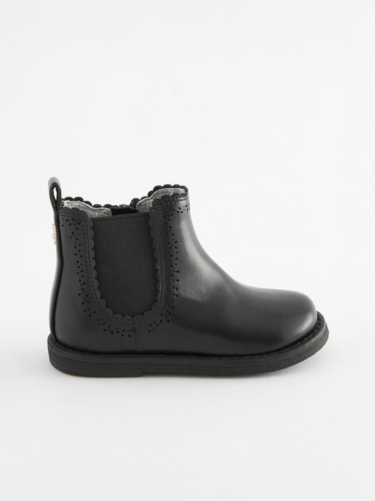 Black Standard Fit (F) Chelsea Ankle Boots image 2