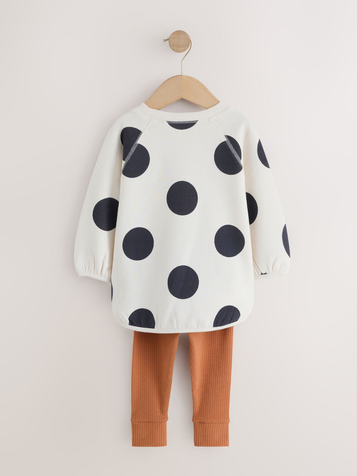 Dsiney Kidz - Cream Mono Spot Sweatshirt and Leggings Set (3mths-7yrs) image 3
