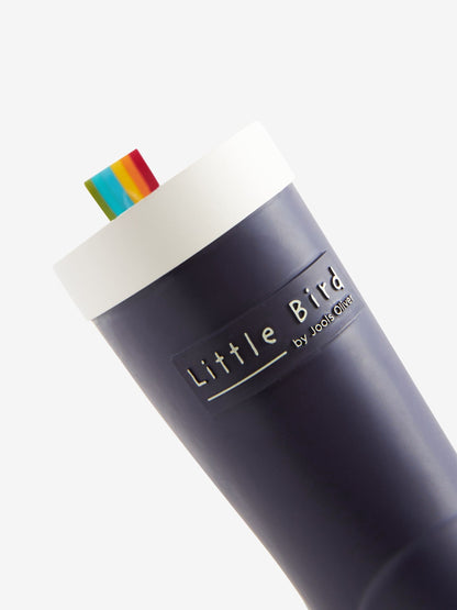 Little Bird by Jools Oliver Navy Rainbow Welly Boots image 3