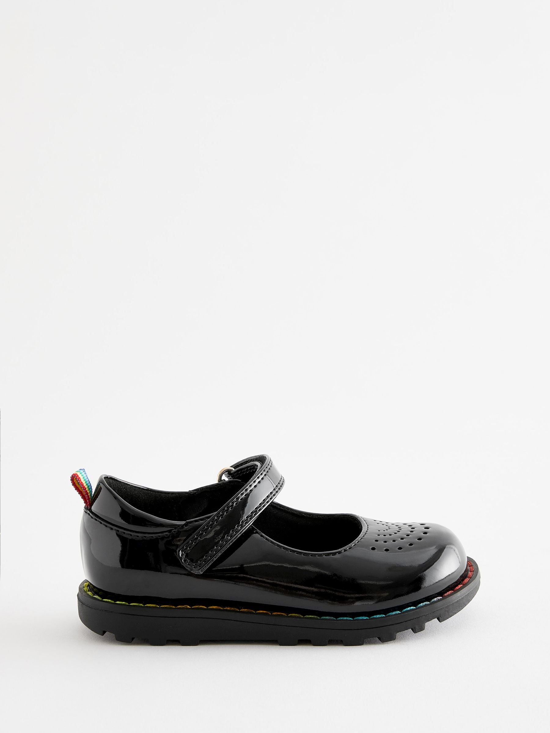 Little Bird by Jools Oliver Black Younger Patent Mary Jane Shoes image 2