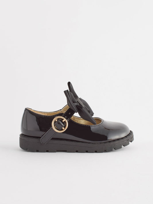 Dsiney Kidz - Black Standard Fit (F) Chunky Bow Mary Jane Shoes image 2