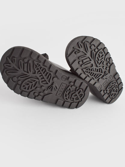 Black Standard Fit (F) Chunky Bow Mary Jane Shoes image 4