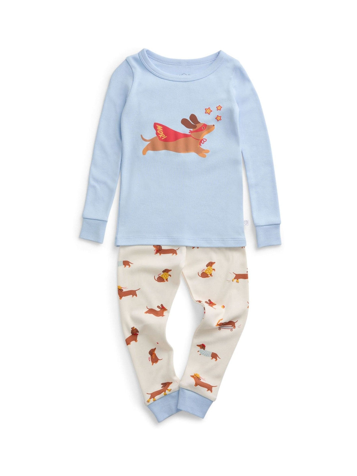 MORI Cream Sausage Dog Placement Supersoft Long Sleeve Pyjamas Set - image 3
