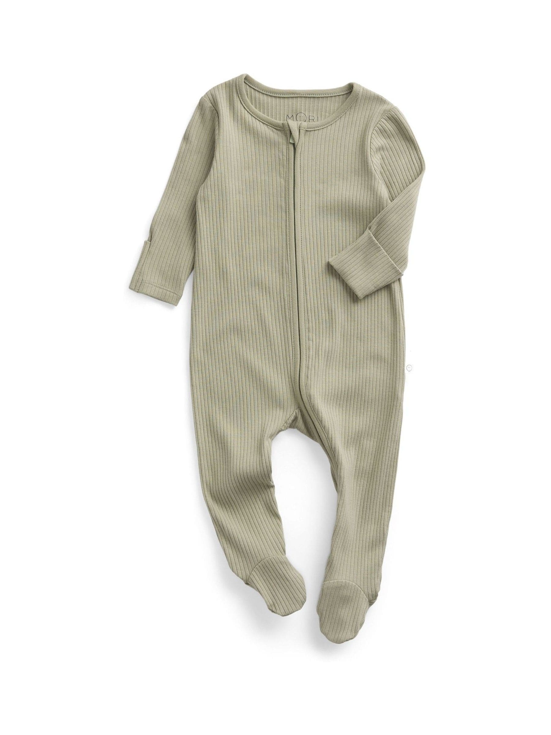 MORI Green Stretch Supersoft 2 Way Zip Sleepsuit image 3