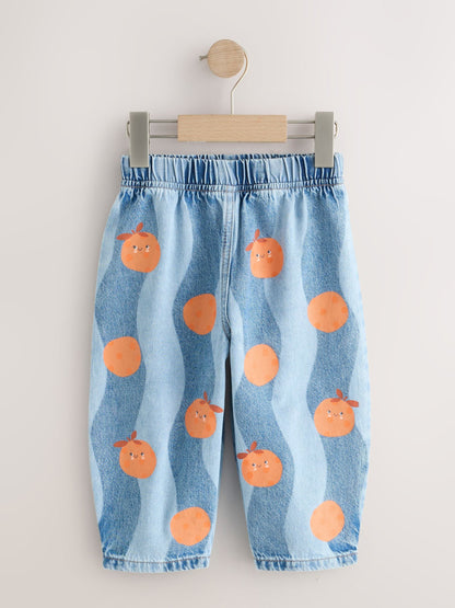 Denim Orange Printed Jeans (3mths-7yrs) - image 1