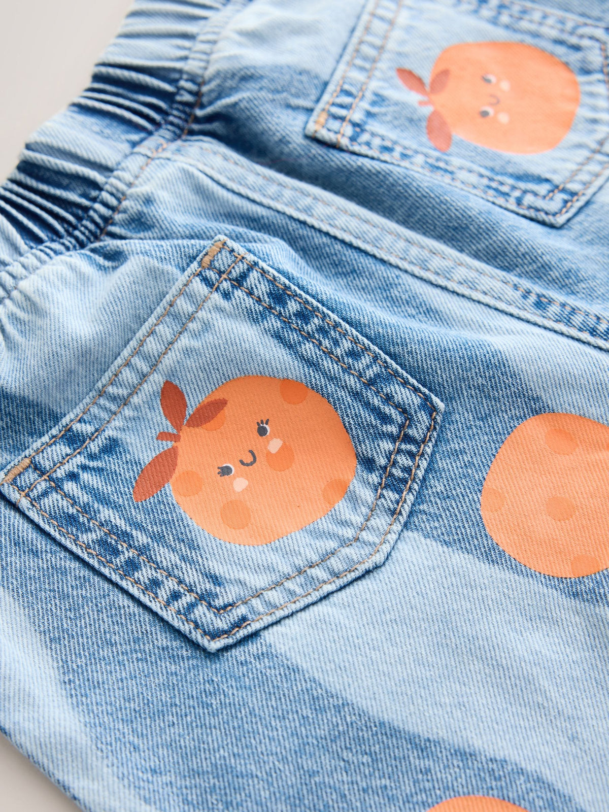Denim Orange Printed Jeans (3mths-7yrs) - image 4