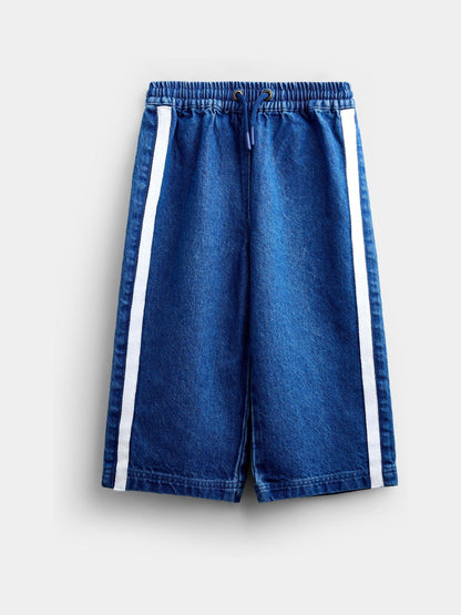 JoJo Maman Bébé Blue Denim Stripe Straight Leg Jeans - image 1