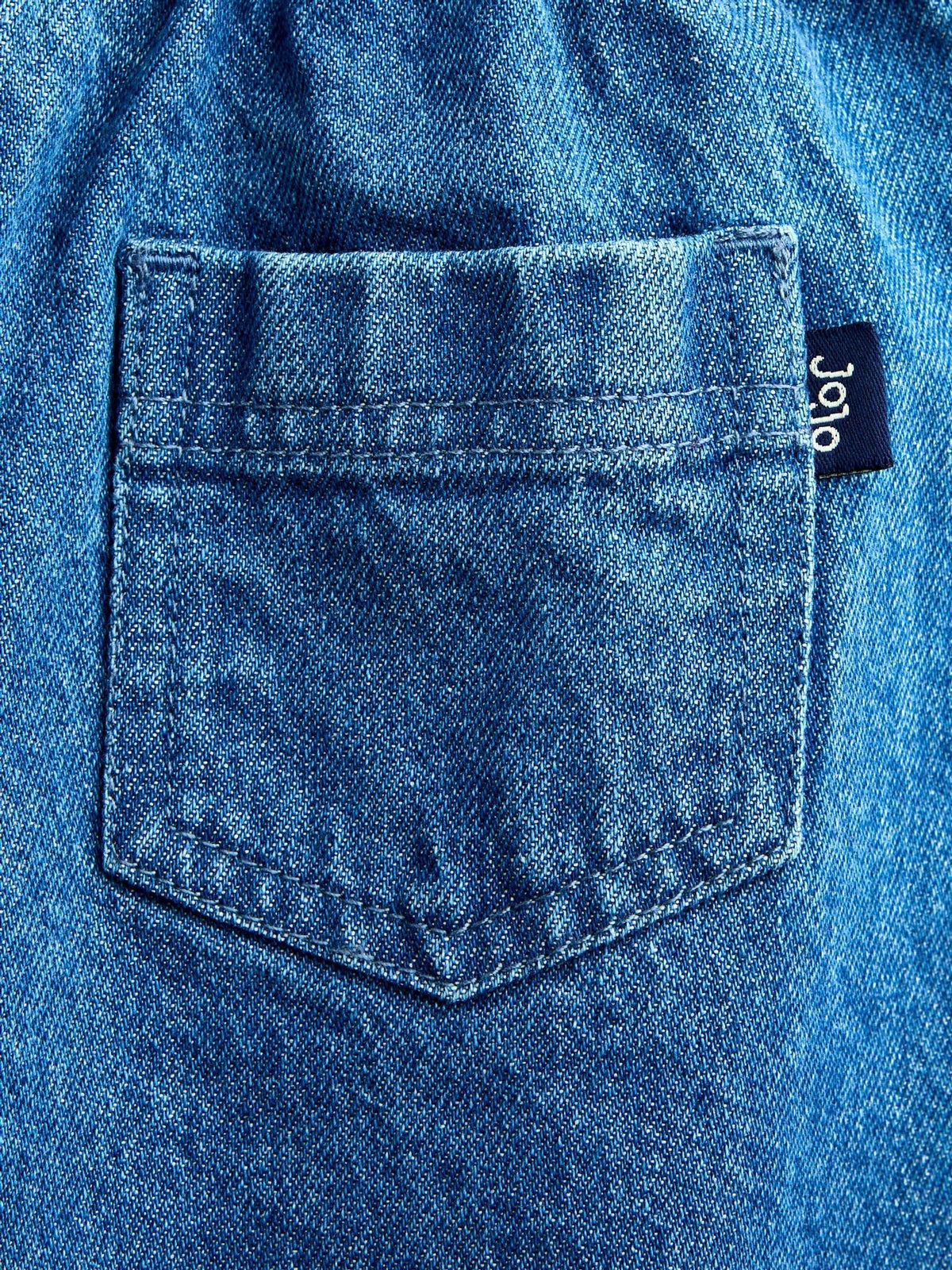 JoJo Maman Bébé Blue Denim Stripe Straight Leg Jeans - image 4