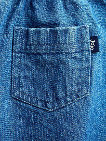 JoJo Maman Bébé Blue Denim Stripe Straight Leg Jeans - image 4