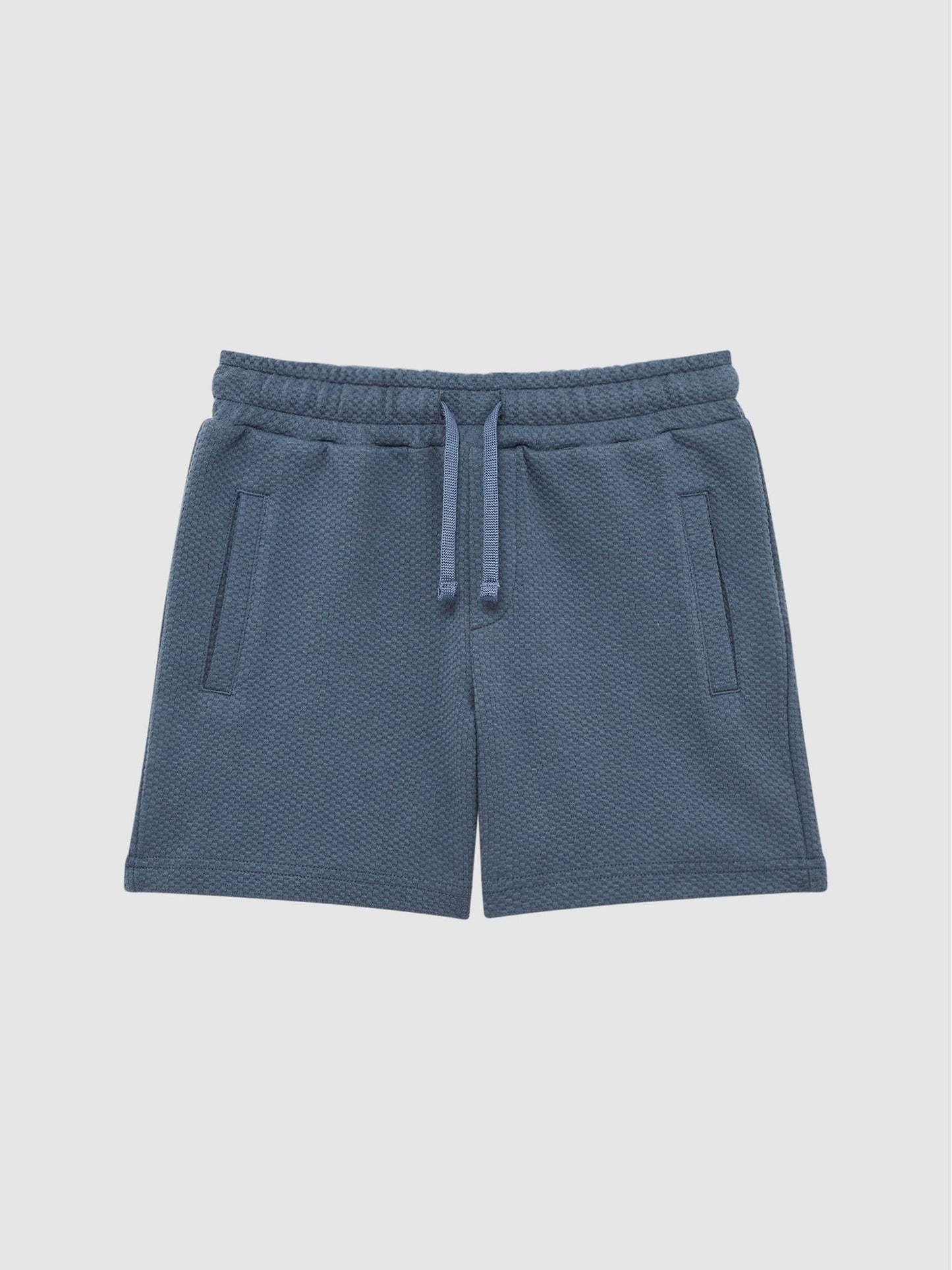 Dsiney Kidz - Reiss Airforce Blue Robin Slim Fit Textured Drawstring Shorts image 2