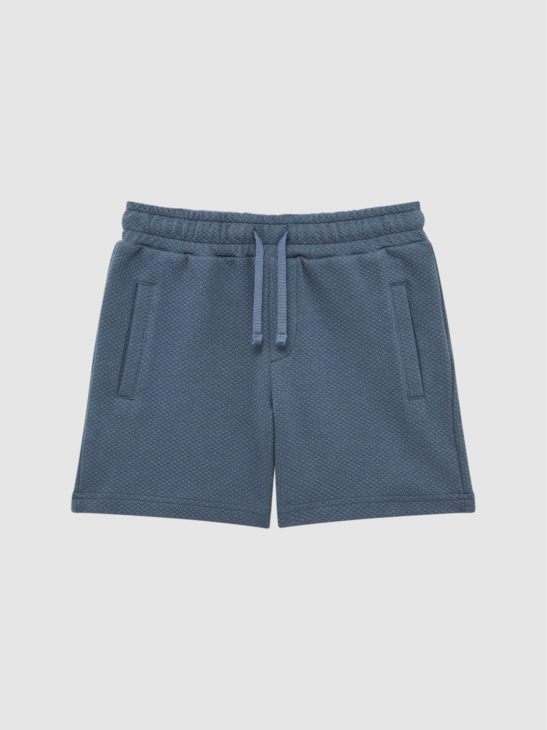 Dsiney Kidz - Reiss Airforce Blue Robin Slim Fit Textured Drawstring Shorts image 2