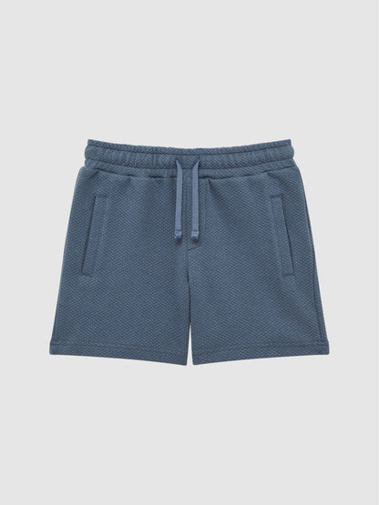 Dsiney Kidz - Reiss Airforce Blue Robin Slim Fit Textured Drawstring Shorts image 2