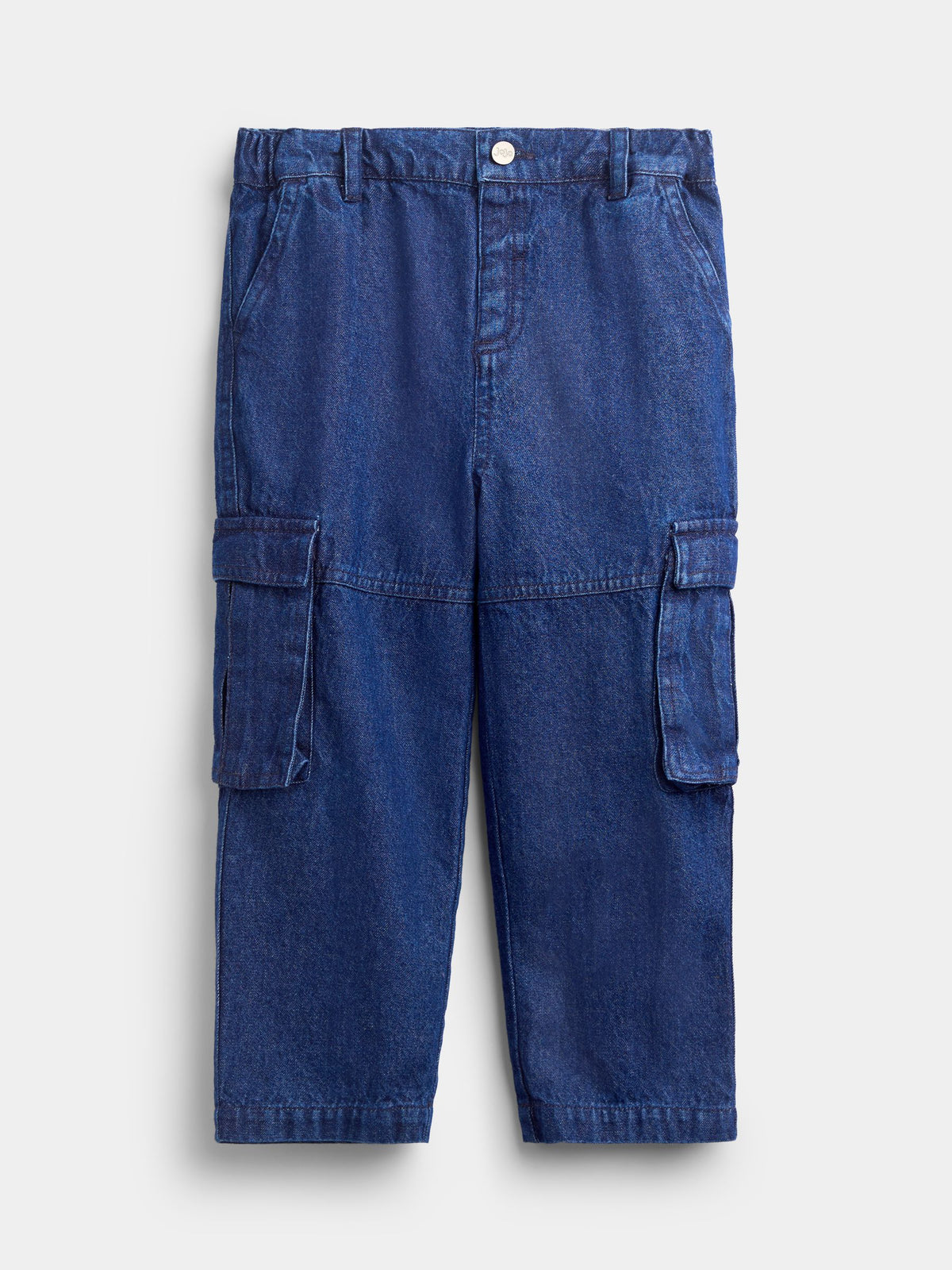JoJo Maman Bébé Denim Blue Cargo Jeans - image 1