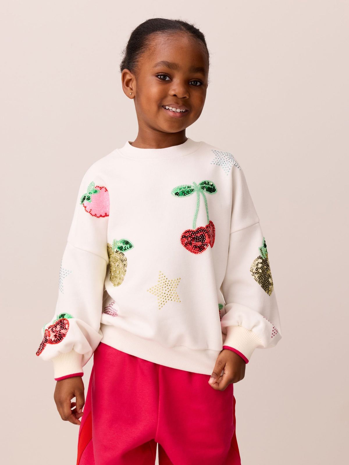 Little Bird Embellished Fruity Sweat Top & Wide Leg Joggers Set - image 2