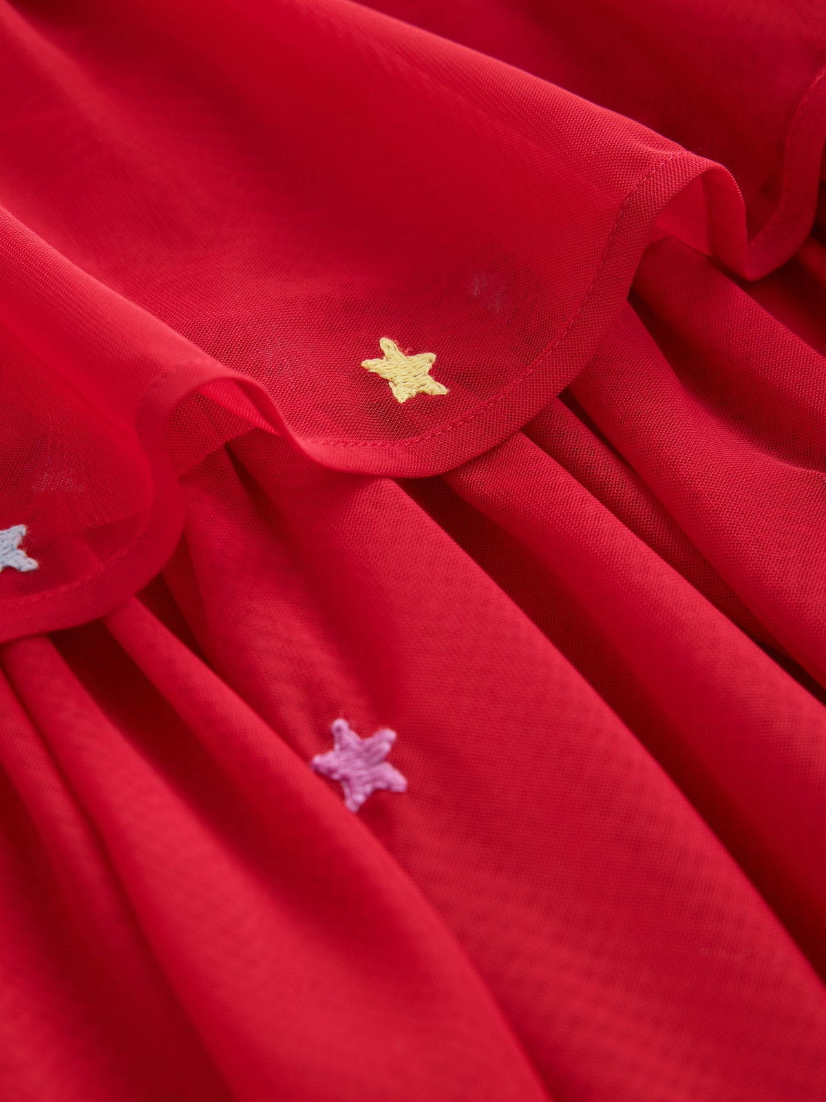 Little Bird Red Tulle Emboridered Chirstmas Dress - image 11