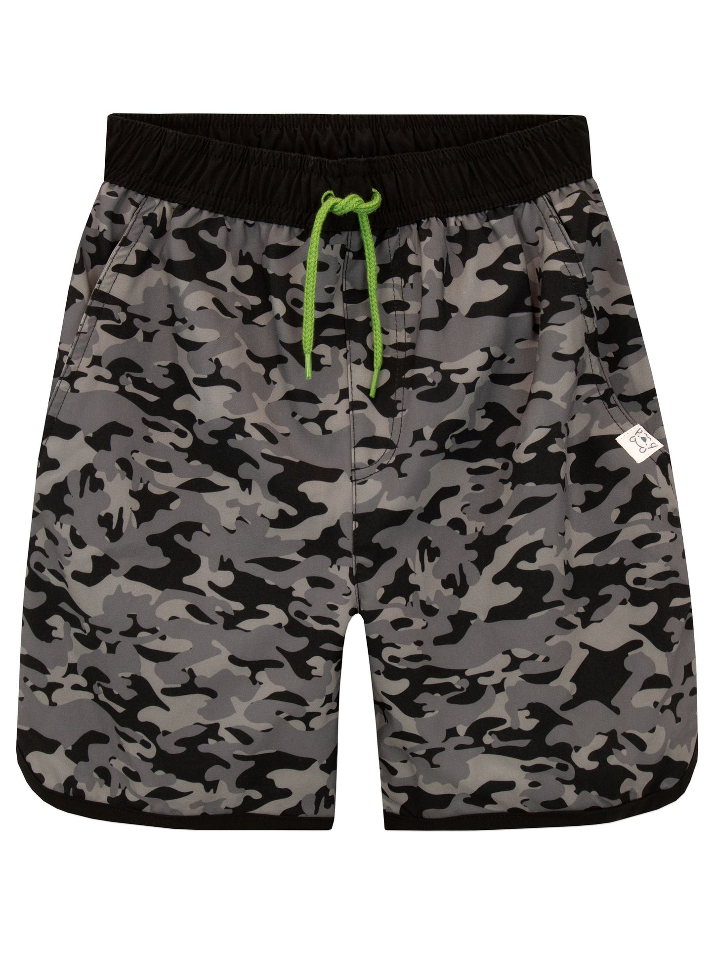 Character Black Camo Swim Shorts image 1