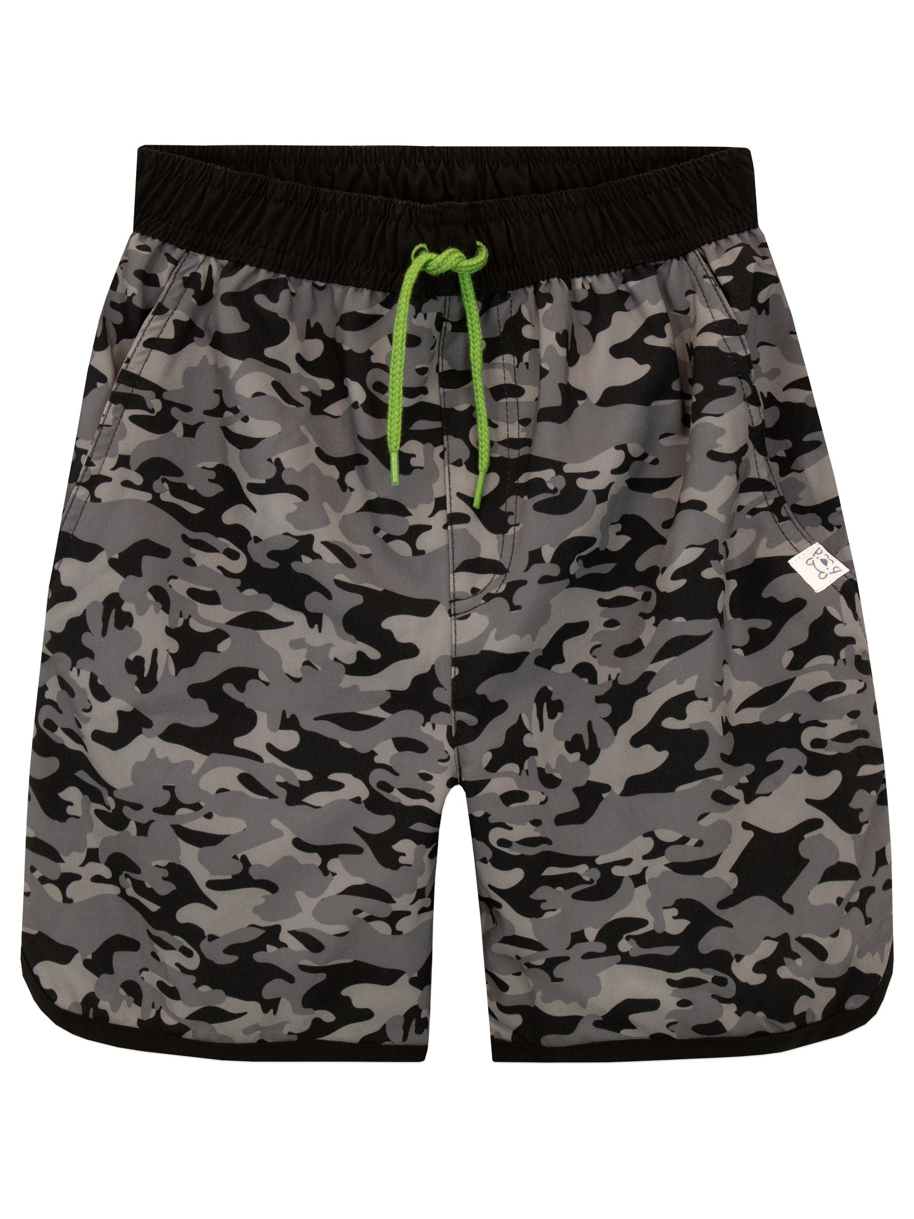 Character Black Camo Swim Shorts image 1