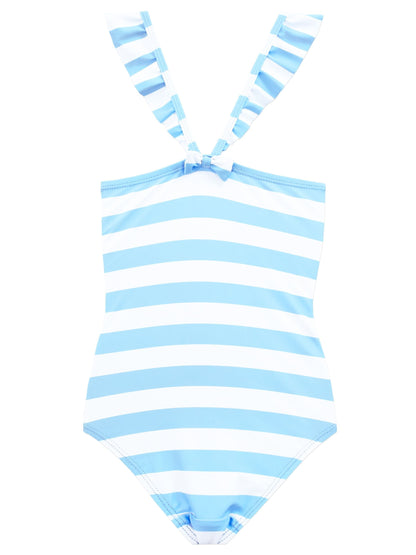 Character Blue Bluey Stripe Frill And Bow Swimsuit image 2