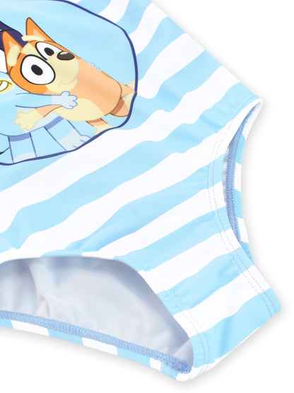 Character Blue Bluey Stripe Frill And Bow Swimsuit image 3