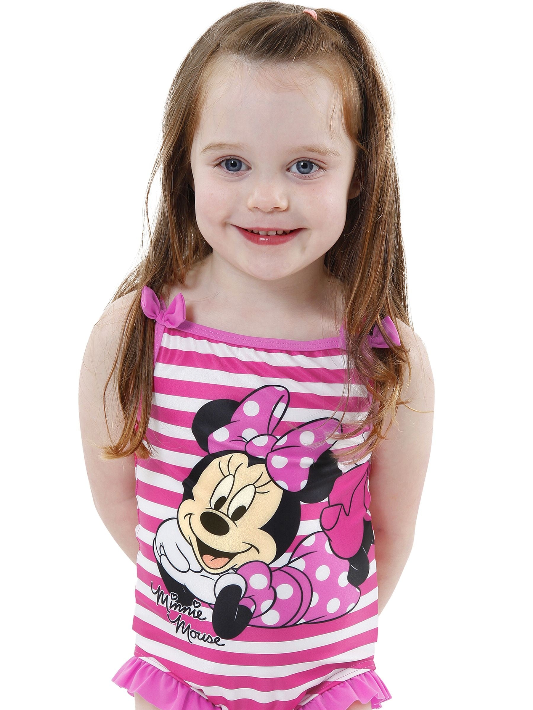 Character Pink Minnie Mouse Swimsuit  Pink Stripe Minnie image 3
