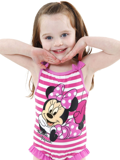 Character Pink Minnie Mouse Swimsuit  Pink Stripe Minnie image 4
