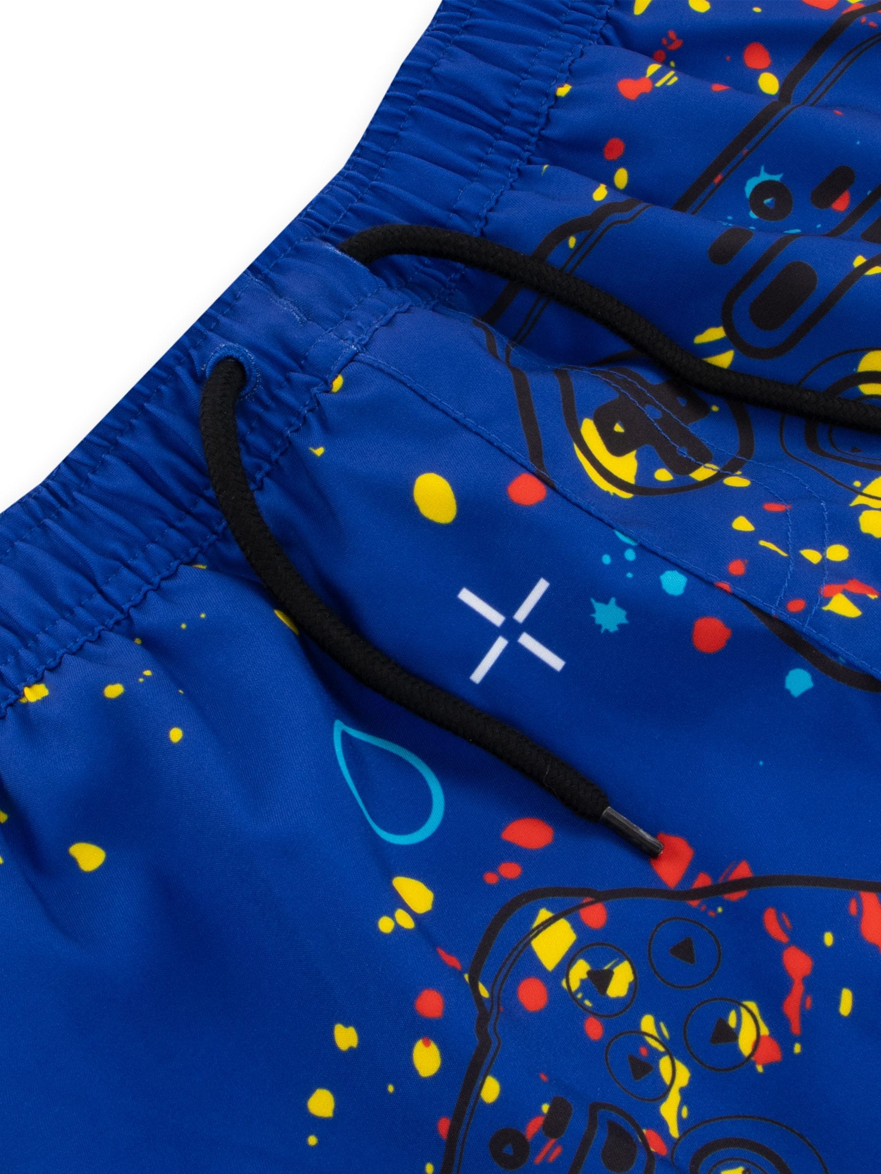 Character Blue Gaming Controller Coloured Splat Swim Shorts image 4