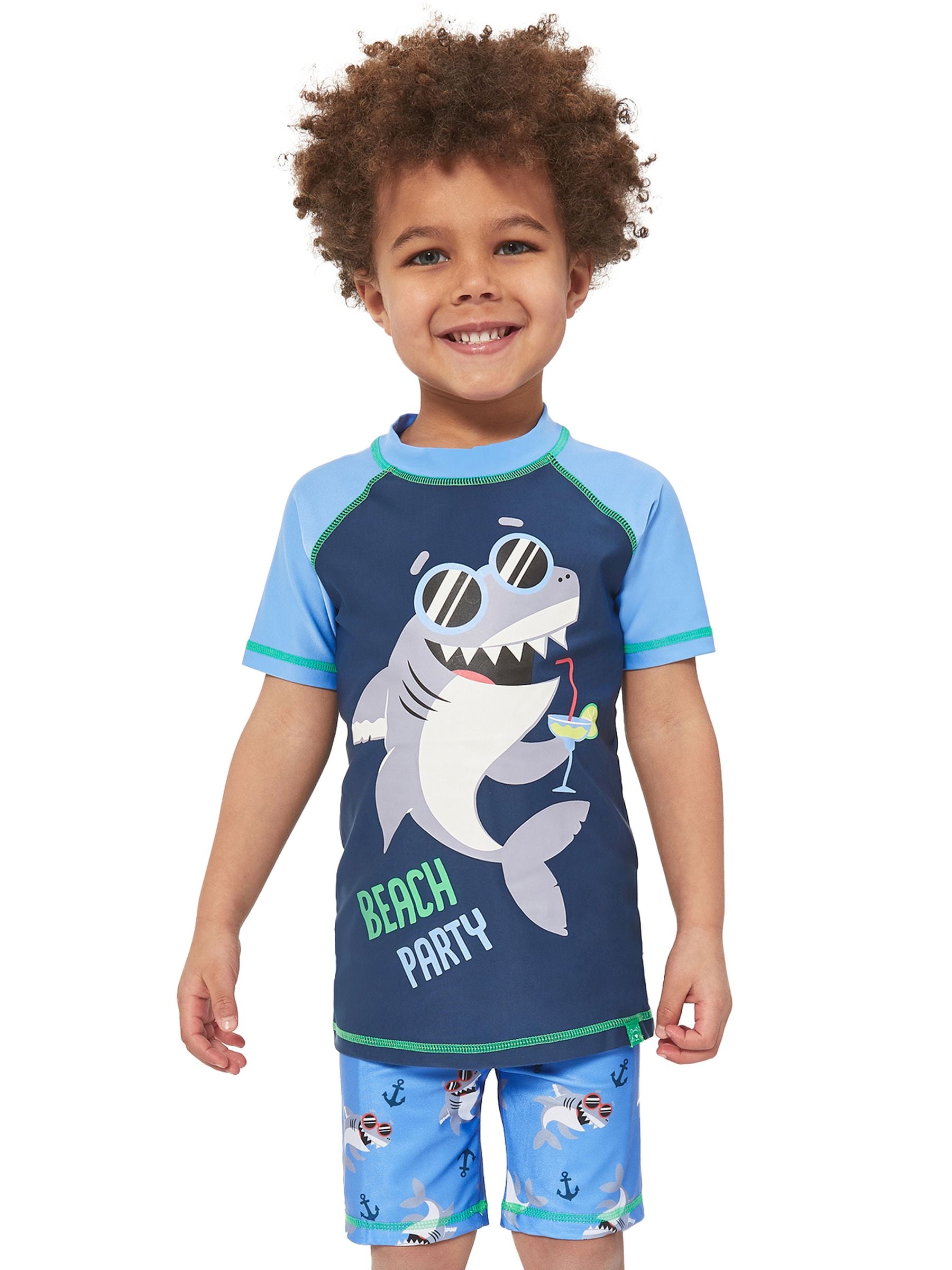 Character Blue Nautical Shark Beach Party Swimsuit image 2