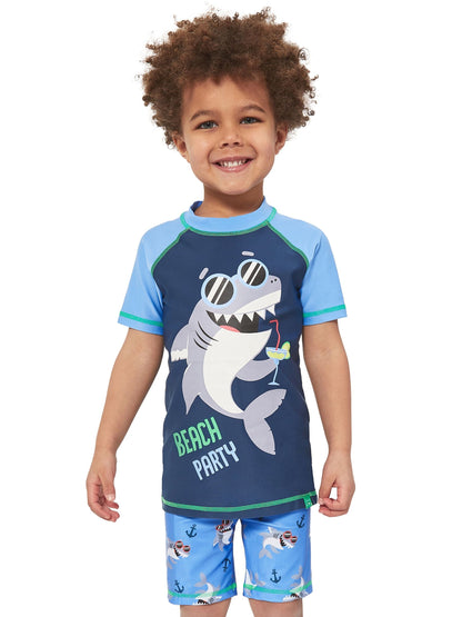 Character Blue Nautical Shark Beach Party Swimsuit image 2